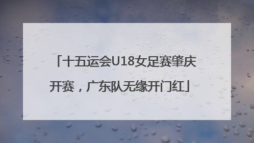 十五运会U18女足赛肇庆开赛，广东队无缘开门红