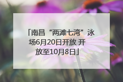 南昌“两滩七湾”泳场6月20日开放 开放至10月8日