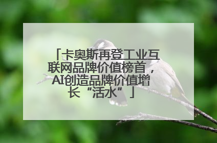 卡奥斯再登工业互联网品牌价值榜首，AI创造品牌价值增长“活水”