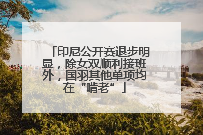 印尼公开赛退步明显，除女双顺利接班外，国羽其他单项均在“啃老”