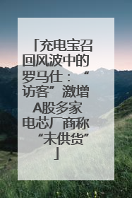 充电宝召回风波中的罗马仕：“访客”激增 A股多家电芯厂商称“未供货”