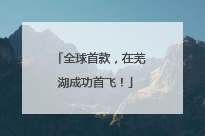 全球首款，在芜湖成功首飞！