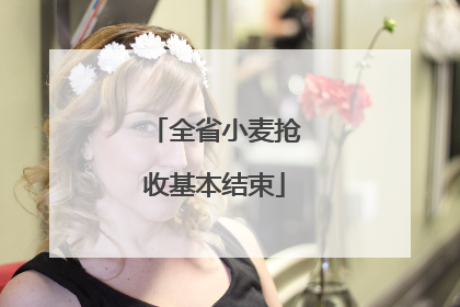 全省小麦抢收基本结束