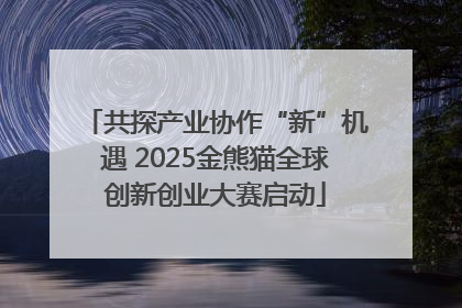 共探产业协作“新”机遇 2025金熊猫全球创新创业大赛启动
