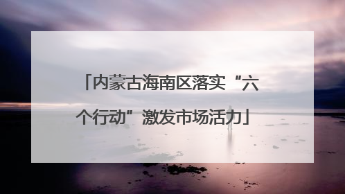 内蒙古海南区落实“六个行动”激发市场活力