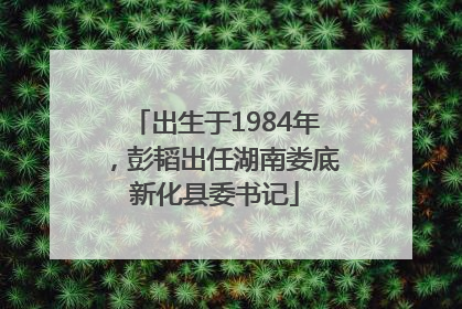 出生于1984年，彭韬出任湖南娄底新化县委书记