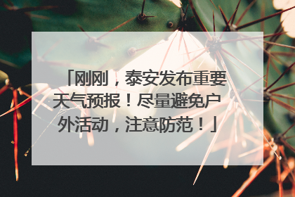 刚刚，泰安发布重要天气预报！尽量避免户外活动，注意防范！