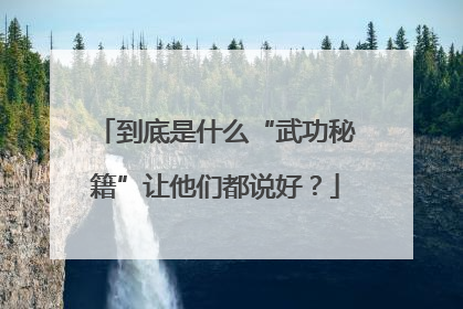 到底是什么“武功秘籍”让他们都说好？