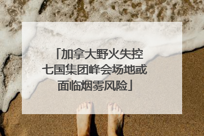 加拿大野火失控 七国集团峰会场地或面临烟雾风险