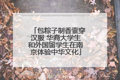 包粽子制香囊穿汉服 华裔大学生和外国留学生在南京体验中华文化