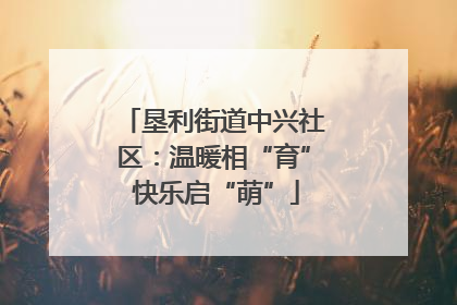 垦利街道中兴社区：温暖相“育” 快乐启“萌”
