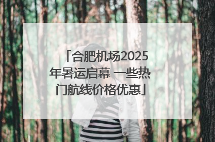 合肥机场2025年暑运启幕 一些热门航线价格优惠