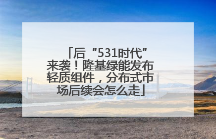后“531时代”来袭！隆基绿能发布轻质组件，分布式市场后续会怎么走