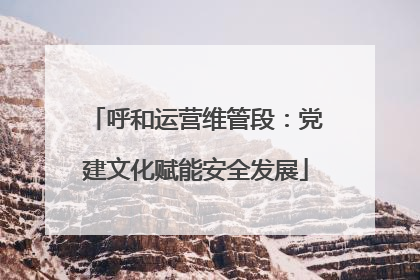 呼和运营维管段：党建文化赋能安全发展