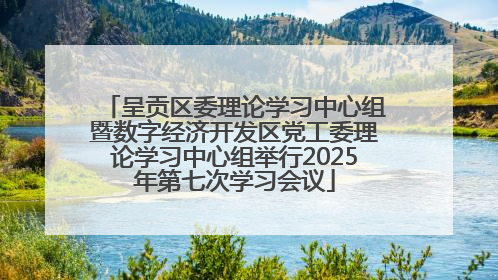 呈贡区委理论学习中心组暨数字经济开发区党工委理论学习中心组举行2025年第七次学习会议