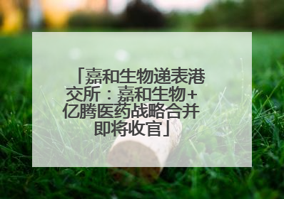 嘉和生物递表港交所:嘉和生物+亿腾医药战略合并即将收官