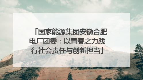 国家能源集团安徽合肥电厂团委：以青春之力践行社会责任与创新担当