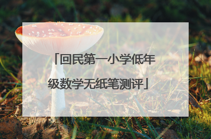 回民第一小学低年级数学无纸笔测评