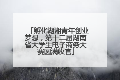孵化湖湘青年创业梦想，第十二届湖南省大学生电子商务大赛圆满收官