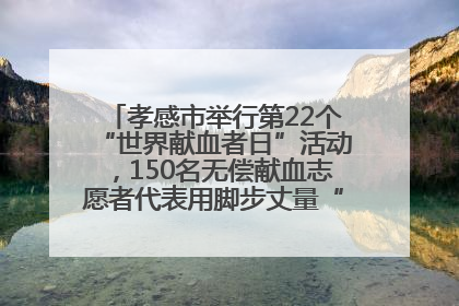 孝感市举行第22个“世界献血者日”活动，150名无偿献血志愿者代表用脚步丈量“中华孝爱第一山”
