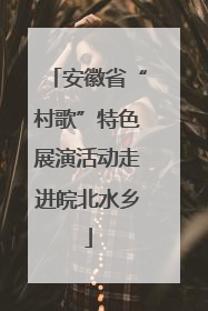 安徽省“村歌”特色展演活动走进皖北水乡