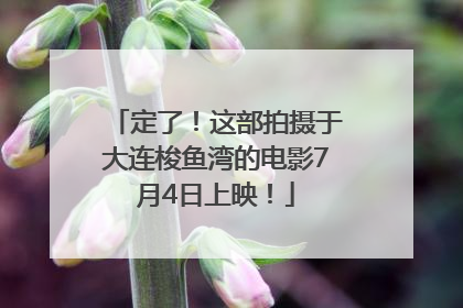 定了！这部拍摄于大连梭鱼湾的电影7月4日上映！