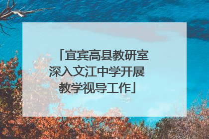 宜宾高县教研室深入文江中学开展教学视导工作