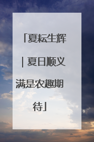 夏耘生辉｜夏日顺义满是农趣期待