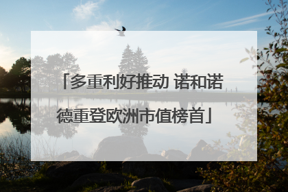 多重利好推动 诺和诺德重登欧洲市值榜首