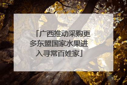 广西推动采购更多东盟国家水果进入寻常百姓家