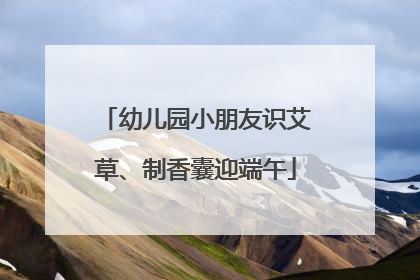 幼儿园小朋友识艾草、制香囊迎端午