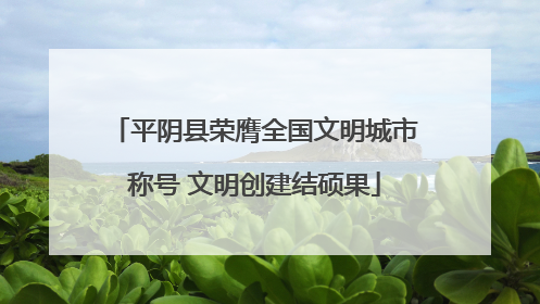 平阴县荣膺全国文明城市称号 文明创建结硕果