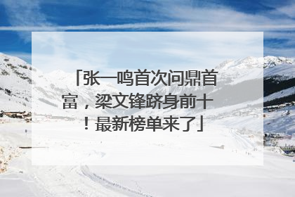 张一鸣首次问鼎首富，梁文锋跻身前十！最新榜单来了
