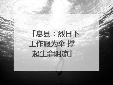 息县：烈日下工作服为伞 撑起生命阴凉