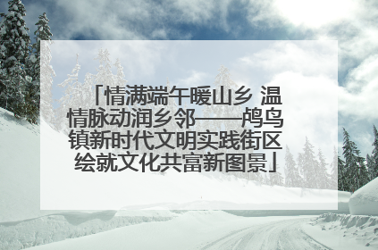 情满端午暖山乡 温情脉动润乡邻——鸬鸟镇新时代文明实践街区绘就文化共富新图景