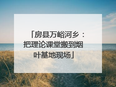 房县万峪河乡：把理论课堂搬到烟叶基地现场