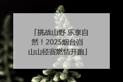 挑战山野 乐享自然！2025烟台岿山山径赛燃情开跑