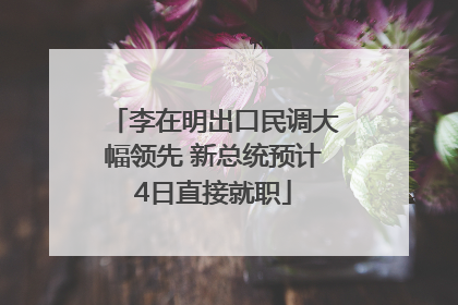 李在明出口民调大幅领先 新总统预计4日直接就职