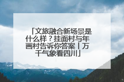 文旅融合新场景是什么样？挂面村与年画村告诉你答案丨万千气象看四川