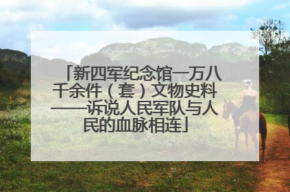 新四军纪念馆一万八千余件（套）文物史料——诉说人民军队与人民的血脉相连