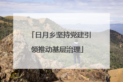 日月乡坚持党建引领推动基层治理