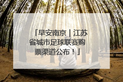 早安南京｜江苏省城市足球联赛购票渠道公布！