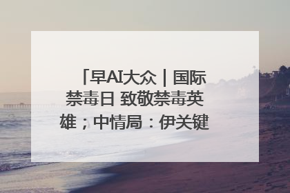 早AI大众｜国际禁毒日 致敬禁毒英雄；中情局：伊关键核设施被摧毁