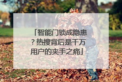 智能门锁成隐患？热搜背后是千万用户的夹手之痛