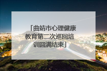 曲靖市心理健康教育第二次巡回培训圆满结束