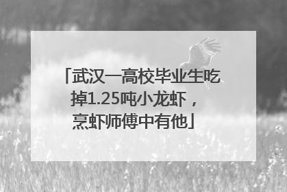 武汉一高校毕业生吃掉1.25吨小龙虾，烹虾师傅中有他