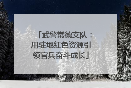 武警常德支队：用驻地红色资源引领官兵奋斗成长