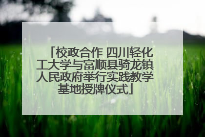 校政合作 四川轻化工大学与富顺县骑龙镇人民政府举行实践教学基地授牌仪式