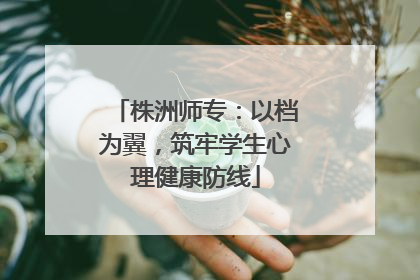 株洲师专：以档为翼，筑牢学生心理健康防线