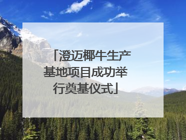 澄迈椰牛生产基地项目成功举行奠基仪式